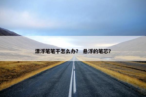漂浮笔笔干怎么办？ 悬浮的笔芯？