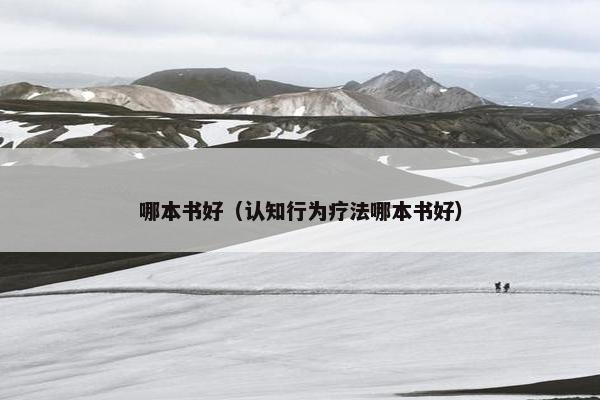 哪本书好（认知行为疗法哪本书好）