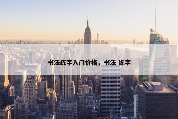 书法练字入门价格，书法 练字