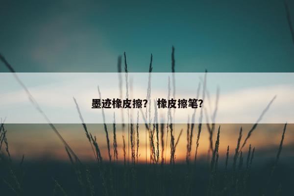 墨迹橡皮擦？ 橡皮擦笔？