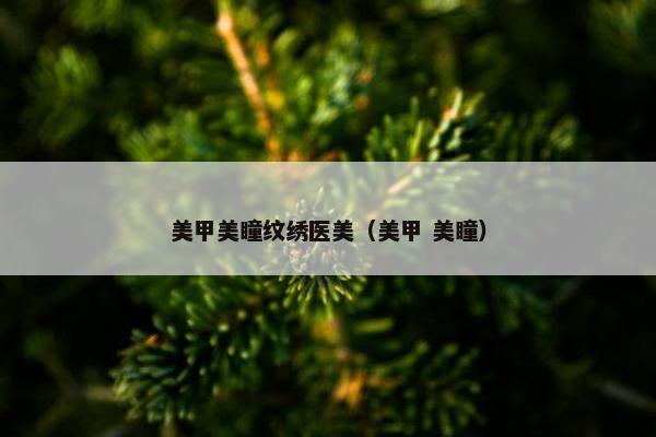 美甲美瞳纹绣医美（美甲 美瞳）