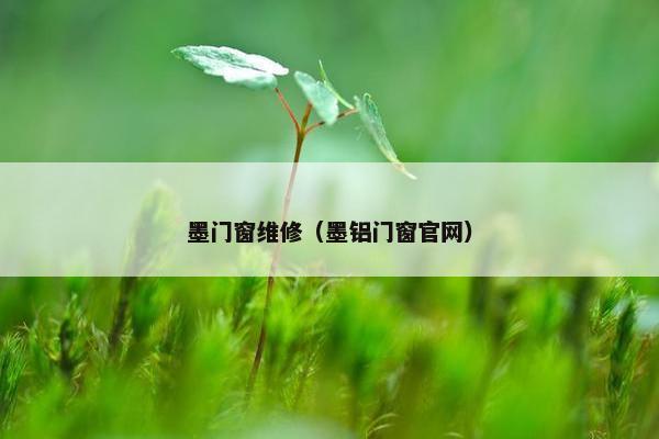墨门窗维修（墨铝门窗官网）