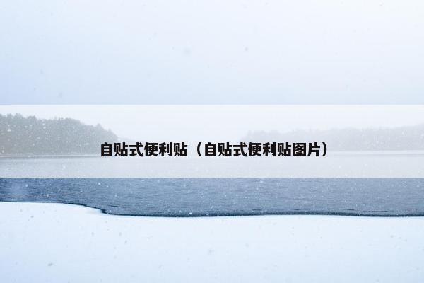 自贴式便利贴（自贴式便利贴图片）