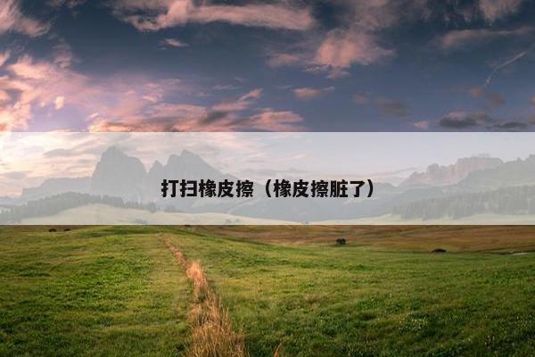 打扫橡皮擦（橡皮擦脏了）