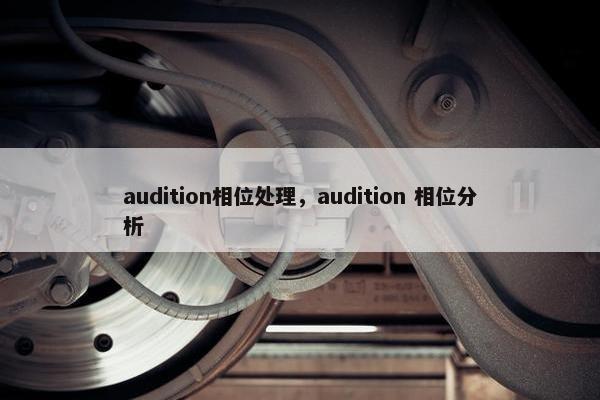 audition相位处理，audition 相位分析