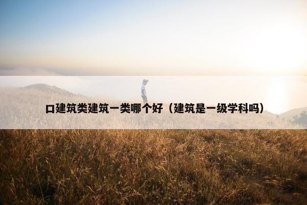 口建筑类建筑一类哪个好（建筑是一级学科吗）